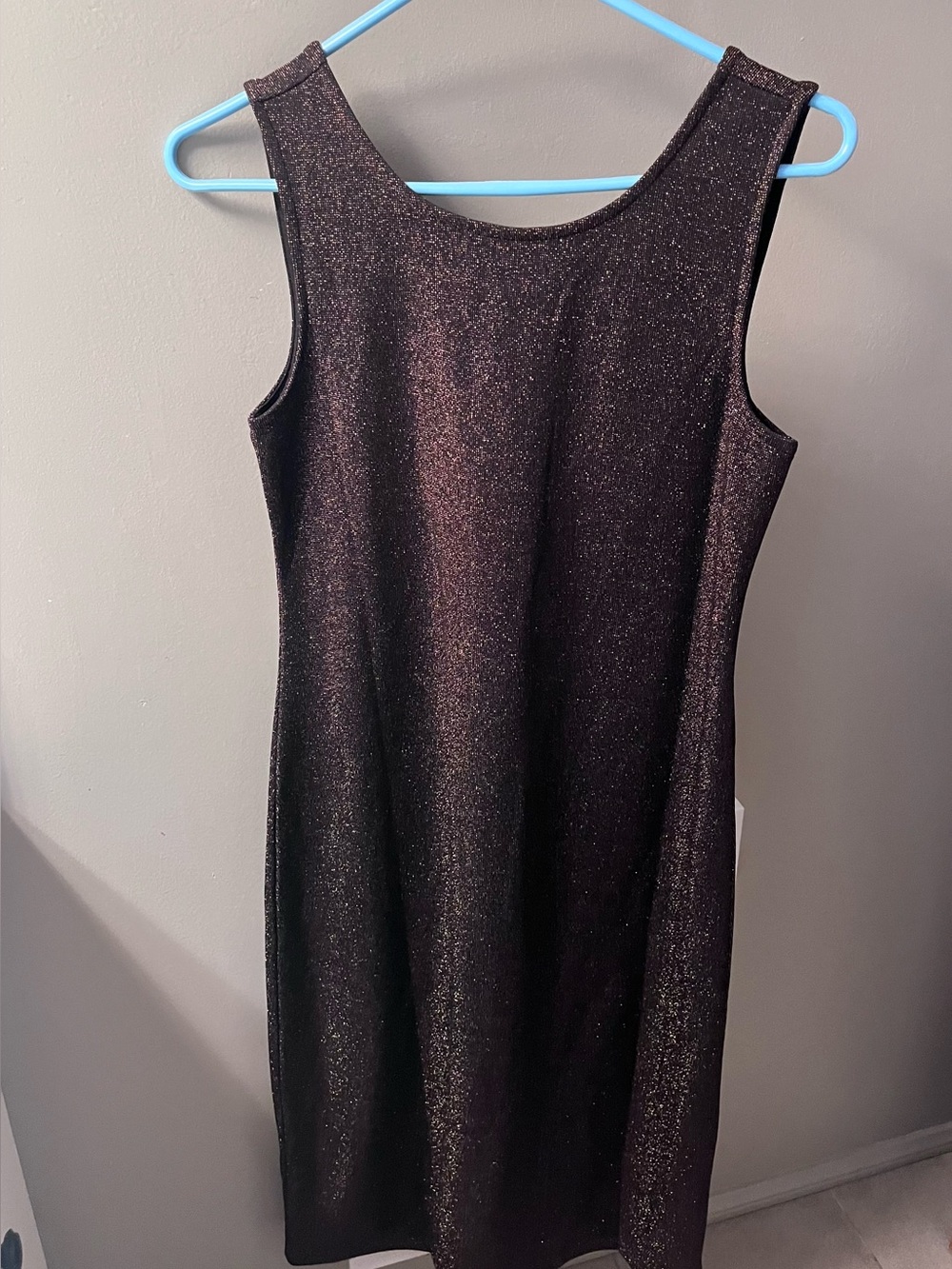 GAP Black metallic copper party dress M NWT